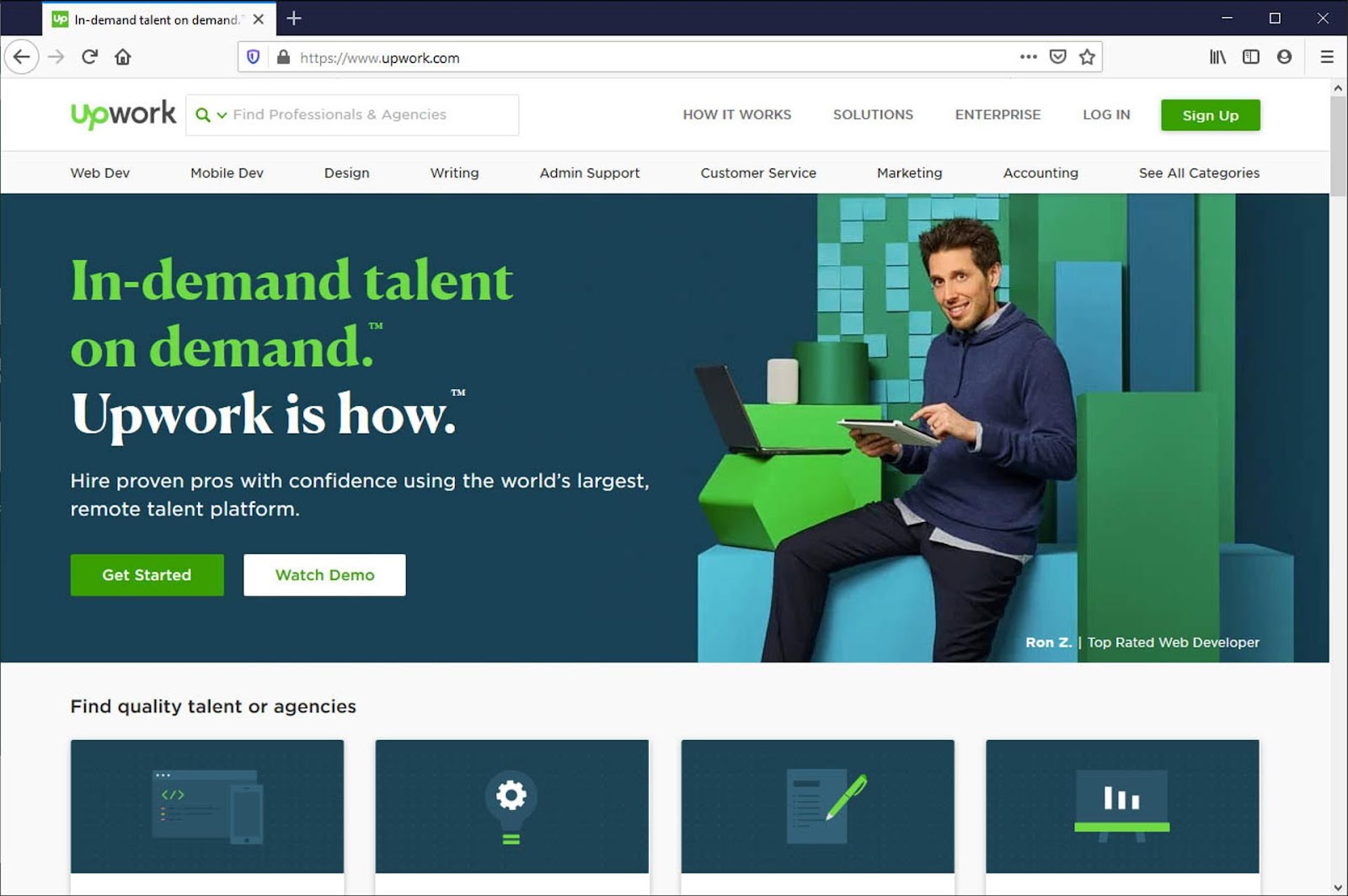 Upwork screenshot